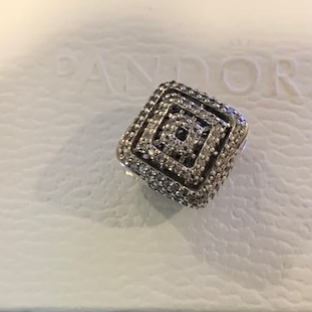 Authentic Pandora Geometric Lines Charm #796211CZ